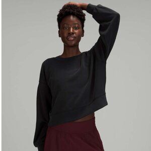 Lululemon Perfectly Oversized Cropped Crew *Softstreme – Black